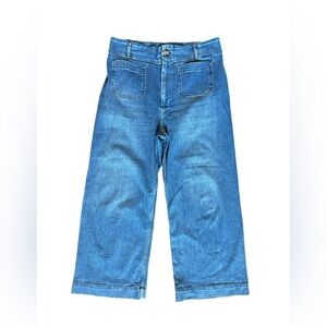 PILCRO and the Letterpress Blue WIDE LEG CROPPED JEANS Women’s Size 31.
